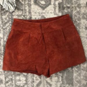 Mid-high rise suede shorts✨beautiful rustic orange